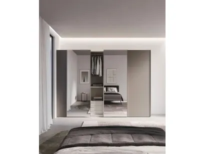 Armadio Armadio finitura Platino ante Specchio Modul Spalla di Nardi Interni