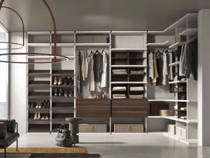 Cabina Armadio angolare in laccato e legno Weekend 01 di Mab
