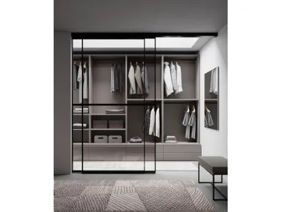 Armadio Cabina Platino componibile su misura Modul Box Twist di Nardi Interni