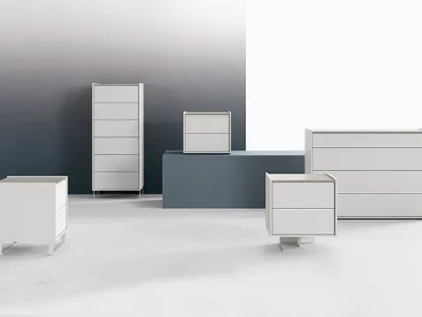 Gruppo Notte in laccato bianco opaco Surface di Mab