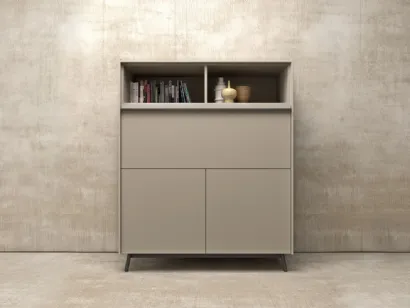 Madia Alta dal design moderno in laccato opaco Glamour 04 di Mab