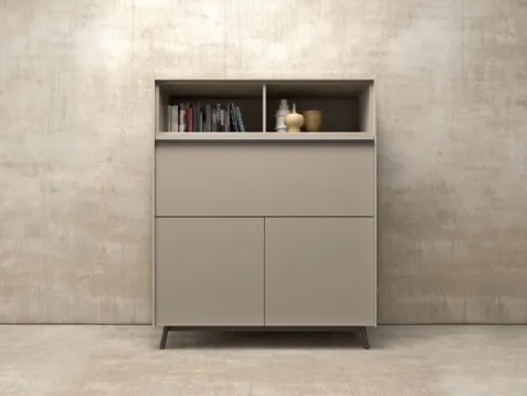 Madia Alta dal design moderno in laccato opaco Glamour 04 di Mab