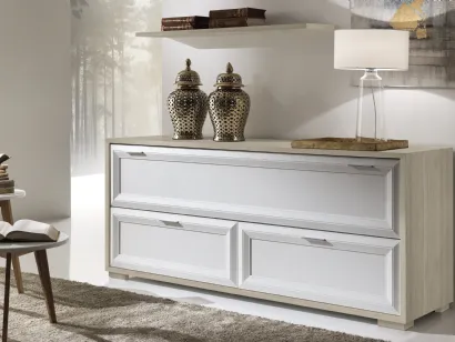 Madia Jazz composizione J060 finitura Bianco Frassino e Olmo Chiaro di Gierre Mobili