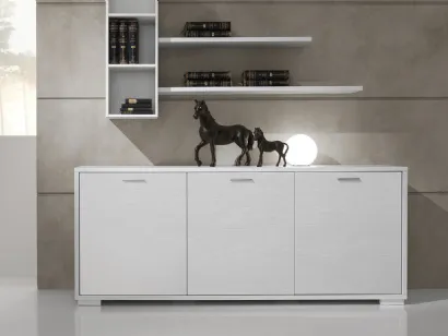 Madia Jazz composizione J071 finitura Bianco Frassino di Gierre Mobili