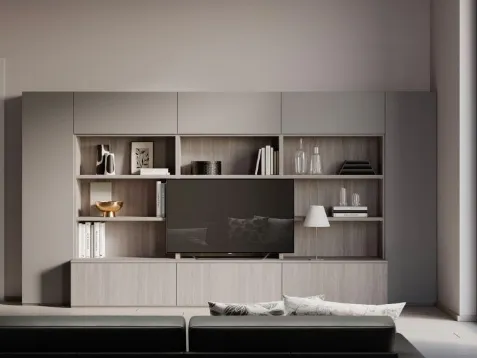 Parete Attrezzata Living Ossidato Modul Box di Nardi Interni