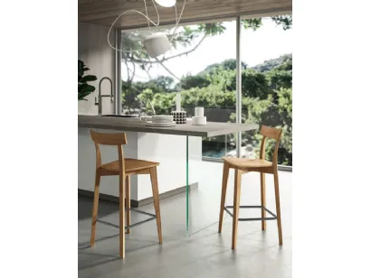 Sgabello Grace in legno di FGF Mobili