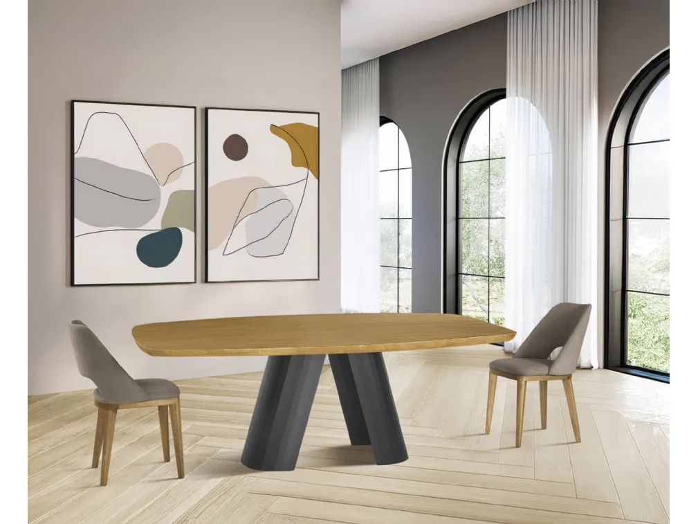 Tavolo a botte in legno Arcos di FGF Mobili