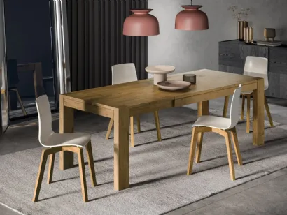 Tavolo allungabile Mood in legno di rovere finitura Oak di FGF Mobili