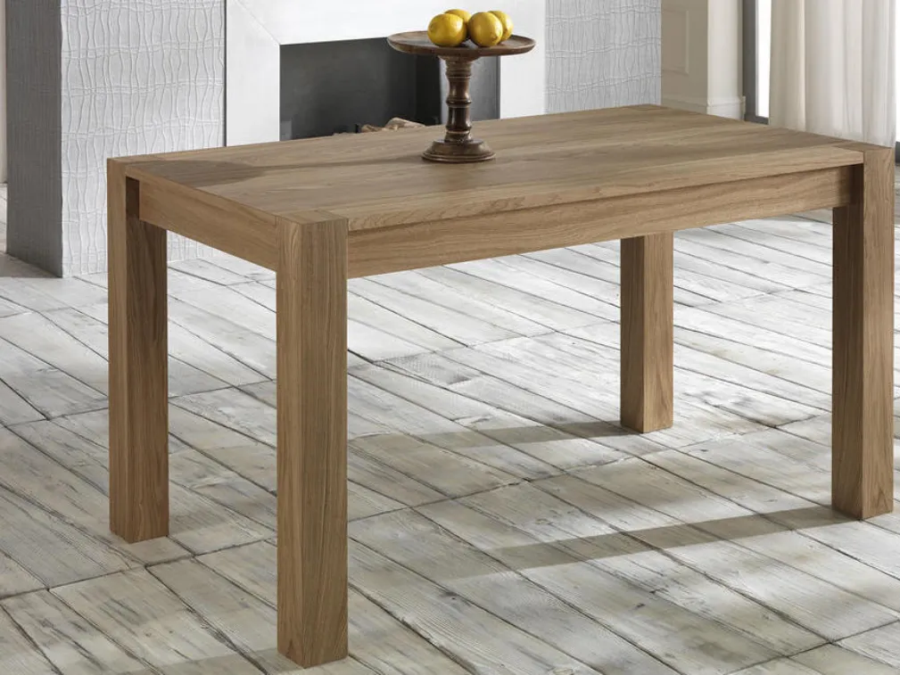 Tavolo allungabile moderno in legno di rovere impiallacciato Wood di Stones