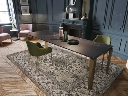 Tavolo T1511 Diamond 140 in laminato di Zamagna