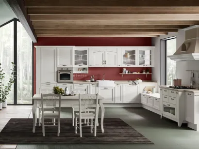 Cucina Classica Aurea finitura Bianco Artico di Creo