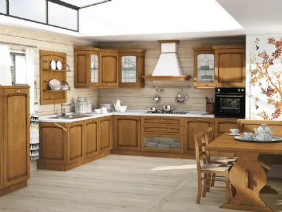 Cucina Classica Malin finitura tinto Castagno di Creo