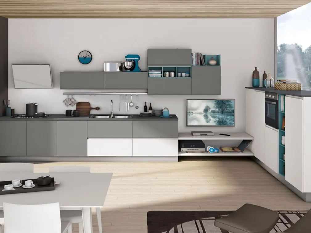 Cucina Moderna Jey Feel ad angolo di Creo