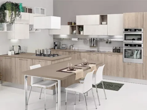 Cucina Moderna Kyra con penisola di Creo