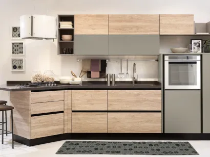 Cucina Moderna Kyra in Rovere Vintage di Creo