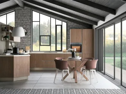 Cucina Moderna Tablet finitura in Noce Brown di Creo