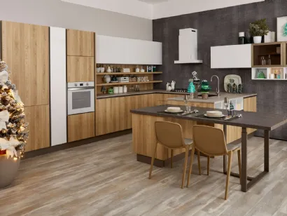 Cucina Moderna Tablet finitura Rovere Ortisei di Creo