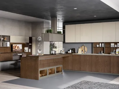 Cucina Moderna Tablet Wood in Rovere Moscato di Creo
